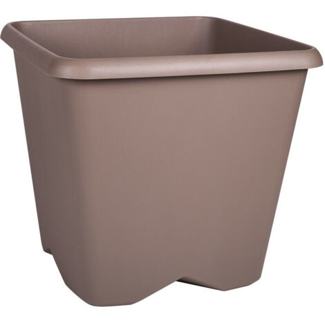 Pot carre chorus 35,6l Taupe - EDA