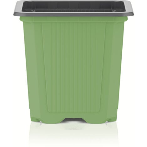 Pot carré de culture - 7x7x6.5cm - Vert - Teku