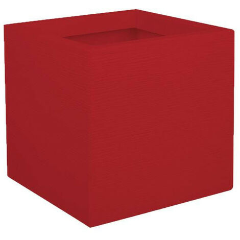 Pot carré Graphit Up - Rubis - 29.5x29.5x29.5 - 21L - EDA Plastiques - Intérieur et extérieur