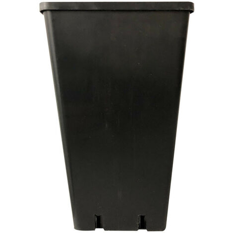 Pot Carré noir 10,5x10,5x22 1,8 L en plastique