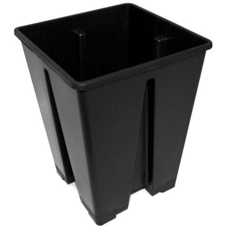 Pot carré noir - 15x15x20 - 3,4L - Nuova pasquini e bini spa