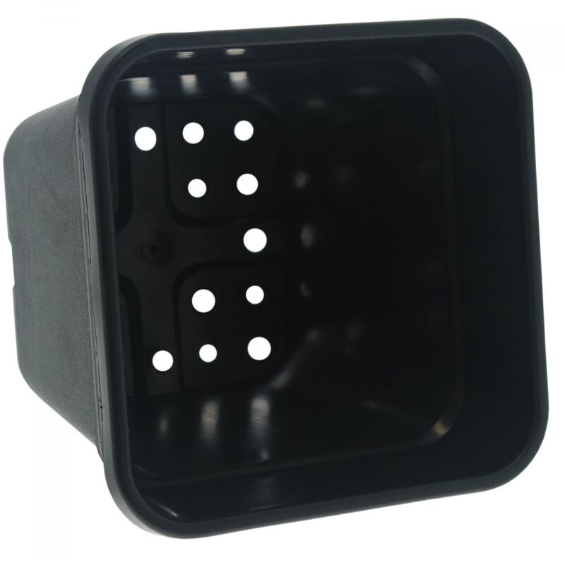 Pot carré noir 25 litres - 33.5 x 33.5 x 34cm unitaire