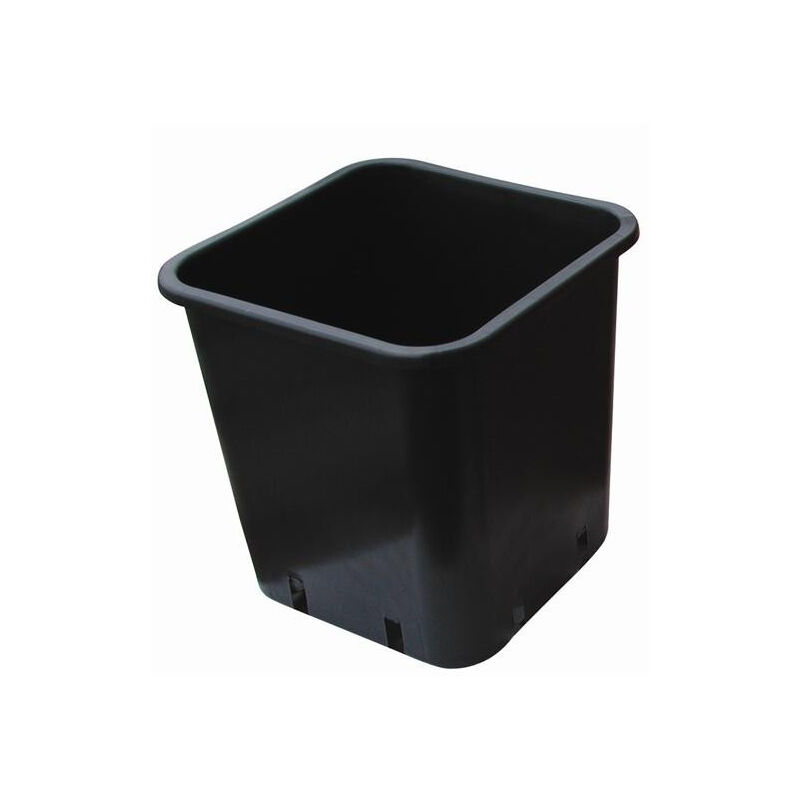 CIS - Pot carré plastique noir 7x7x7,5 cm - 0.25L - Pack de 100