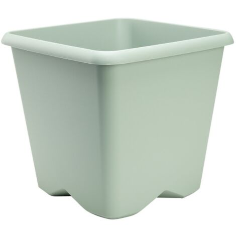 Pot carré non percé CHORUS Vert laurier, 19,5 x 19,5 x 18,2 cm, 4,3 L - EDA