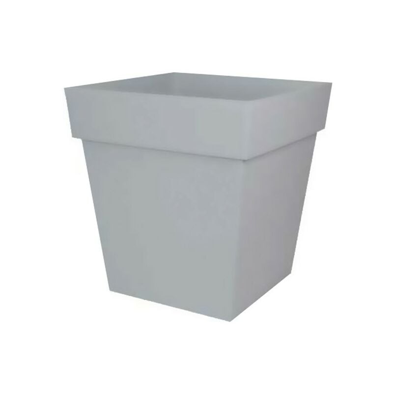 EDA - Pot carré Toscane - Gris béton - 87 l - 50 cm