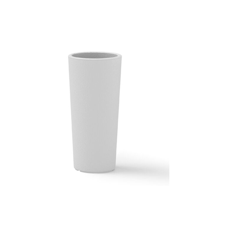 Vase cache-pot rond clou H.65CM blanc