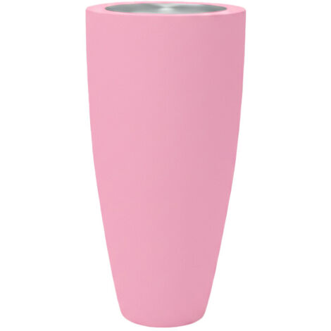 Pot conique 3-en-1 table inox : jardinière, mange-debout et bac à glaçons - plast'up rotomoulage