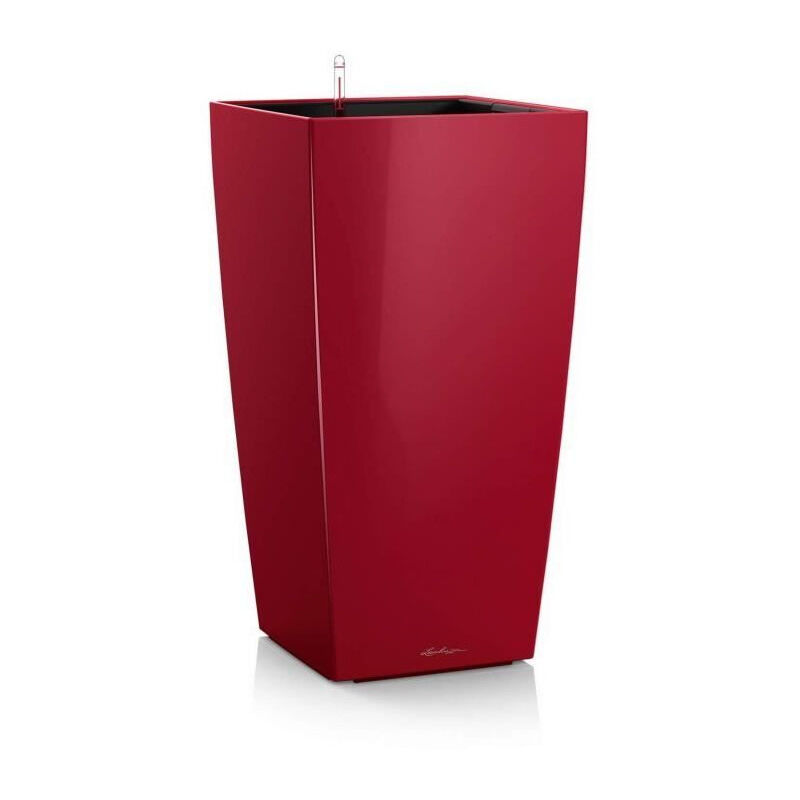 Pot de fleur LECHUZA Cubico Premium 50 - kit complet, rouge scarlet brillant