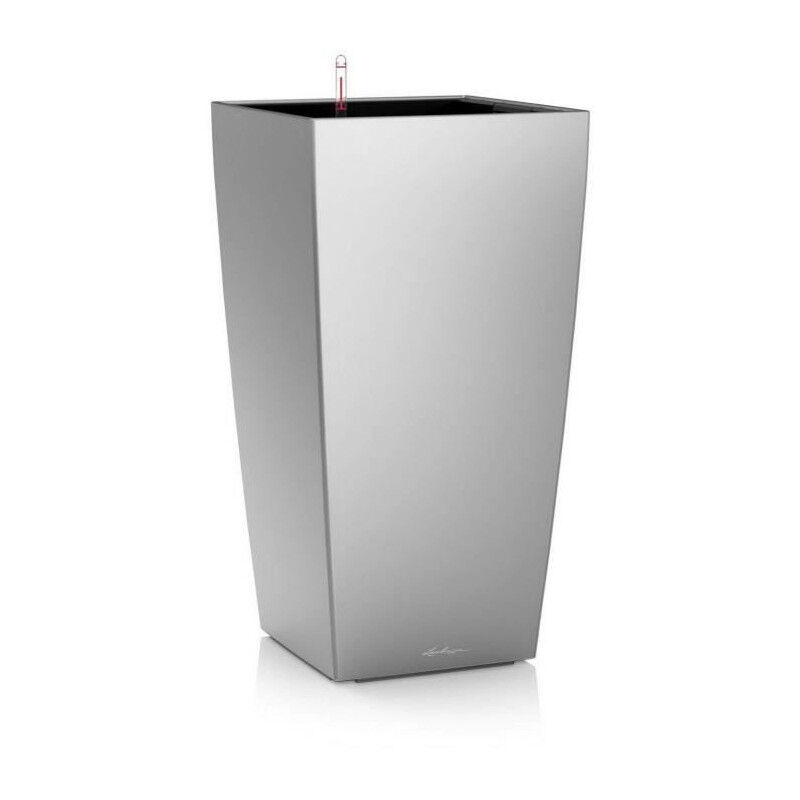 Pot de fleur - lec - Cubico Premium 50 - argent métallisé - résistant aux intempéries