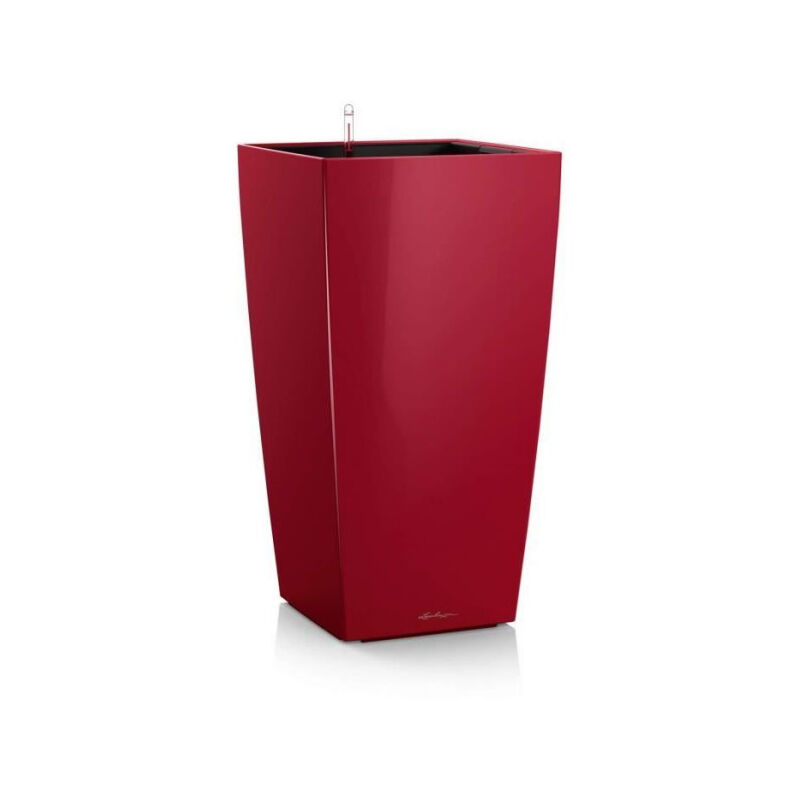 Pot de fleur - lec - Cubico Premium 40 - Rouge - Avec réserve d'eau - Kit complet