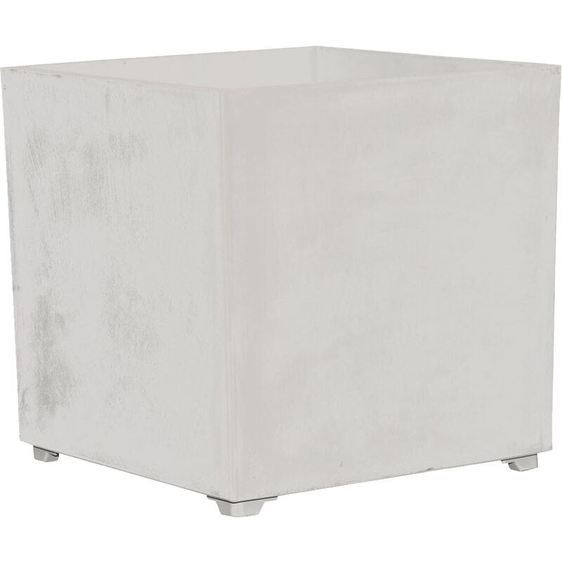 Artplast - Pot cube 40x40cm sans trous blancs - Gris foncé