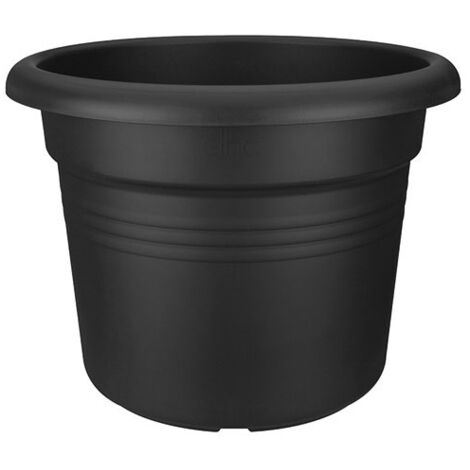 Pot Cylindre Elho Green Basics Noir Pot De Fleurs Durable Et Polyvalent - Elho