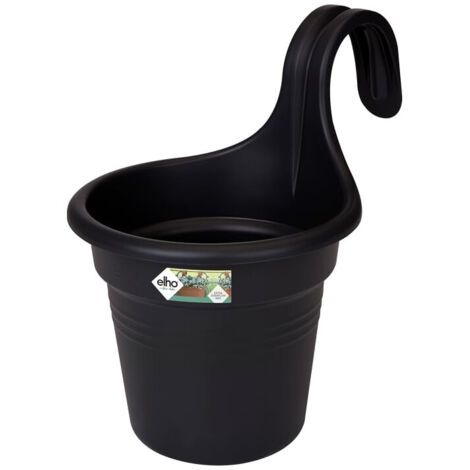 Pot de balcon Elho Green Basics gris Plastique recyclé