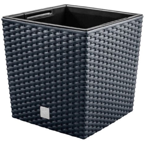 MATERIAUXBRICO.COM PROSPERPLAST Rato 7 litres avec bac de plantation anthracite 20 x 20 x 20,2 cm.