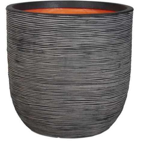 Pot de fleur boule - CAPI EUROPE - RIB NL - 35 x 34 cm - Anthracite