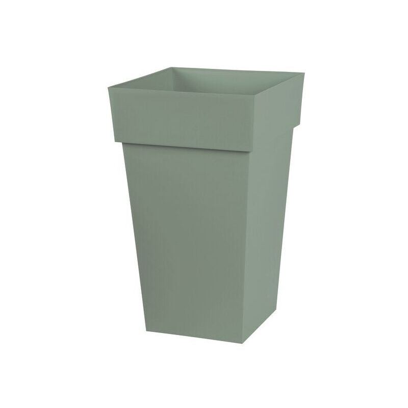 EDA - Pot de fleur carré Toscane 39 x H.65 cm - Vert laurier