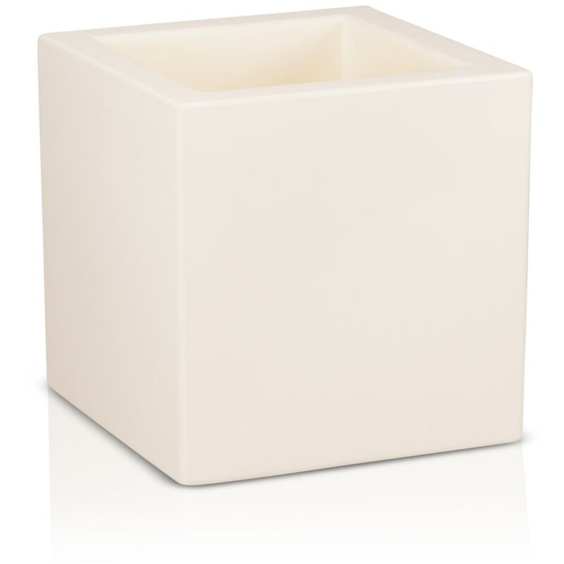 Pot de fleur cubo 50 en plastique, dimensions: 50x50x50 (l/p/h), couleur: blanc mate - weiß