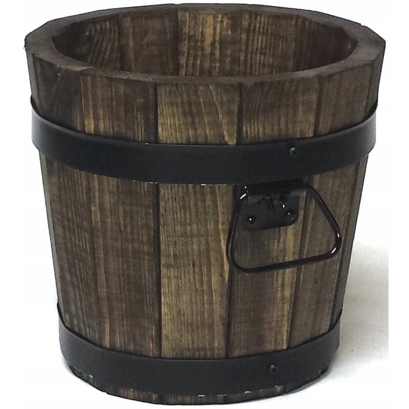 Pot de fleur en bois de pin 28xH26, palissandre