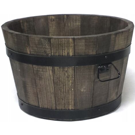 Pot de fleur en bois de pin 35xH21, palissandre