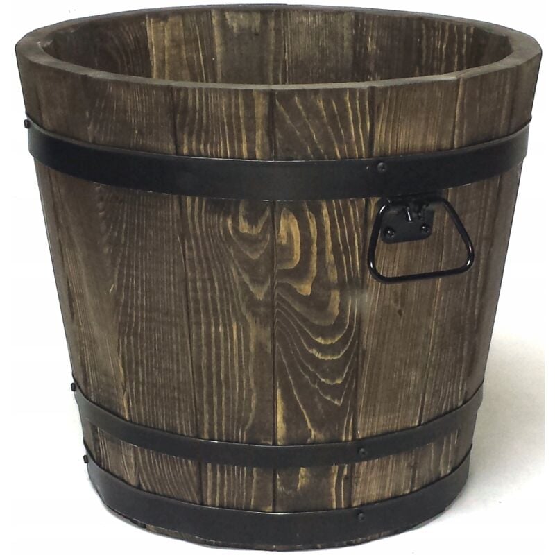 Pot de fleur en bois de pin 35xH31, palissandre