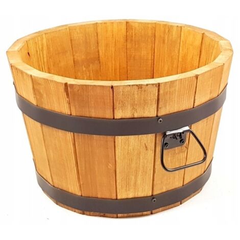 Pot de fleur en bois de pin 42xH26, chêne