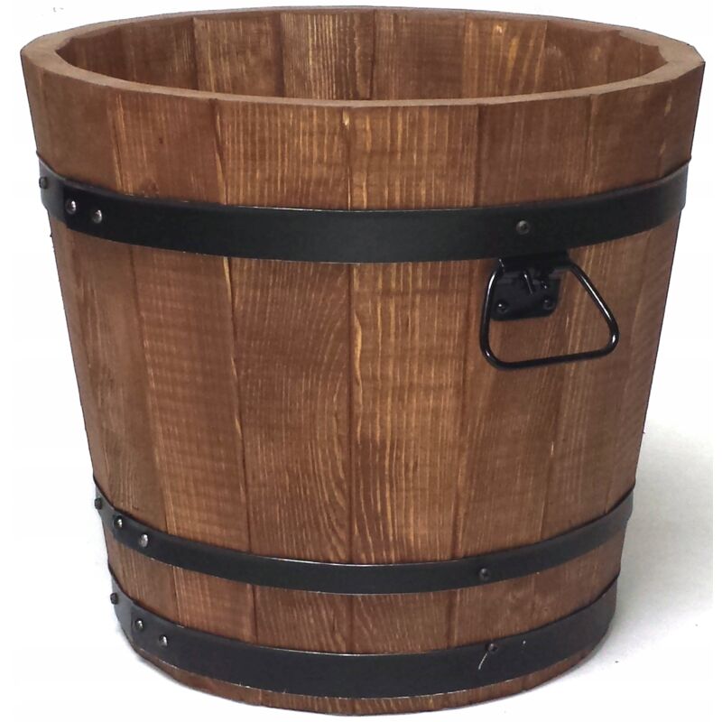 Pot de fleur en bois de pin 42xH38, noyer