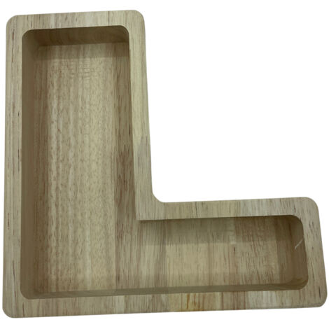 Pot de Fleur en Bois Lettre (A, B, C, D, E, L, O, V) – Support pour Succulentes et Déco Maison – 18x18x3cm – Brown