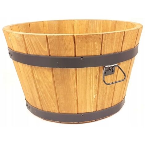 Pot de fleur en pin 50xH31 chêne