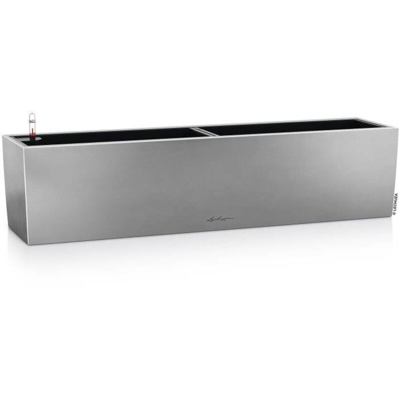 Pot de fleur LECHUZA Balconera Steel 80, gris perle satiné