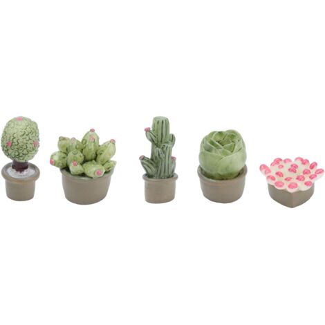 Pot de Fleur Miniature pour Maison de Poupée - Décoration Plantes Succulentes Miniatures