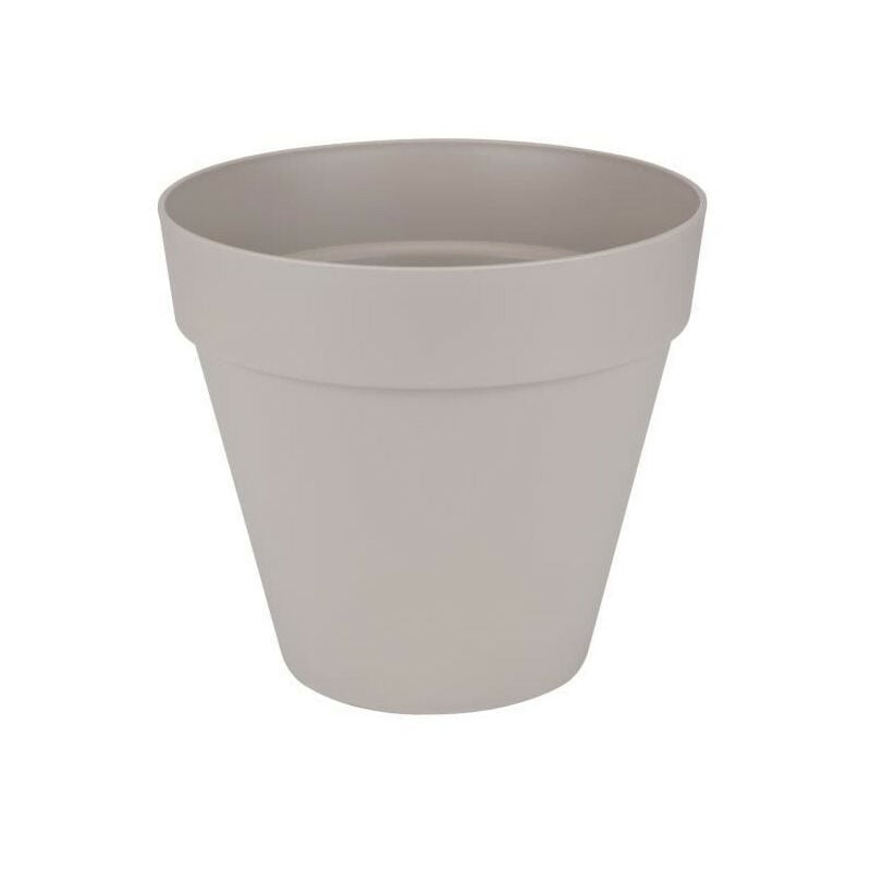 Pot de fleurs rond avec roues Loft Urban - ø 50 cm - Gris chaud - Elho