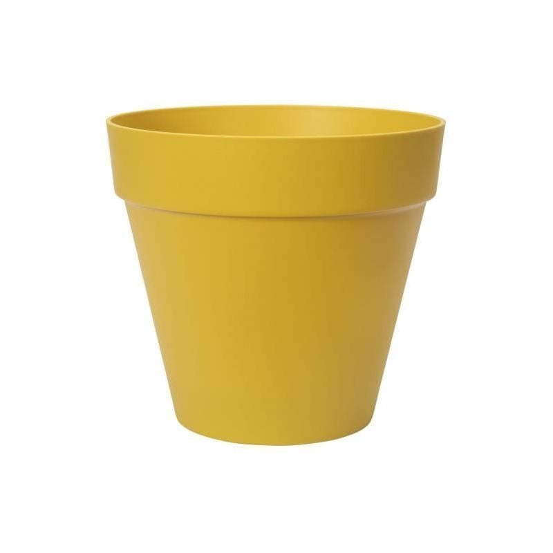 Pot de fleurs rond loft urban 25 - extérieur - ø 24,5 x h 22,2 cm - jaune ocre - Elho