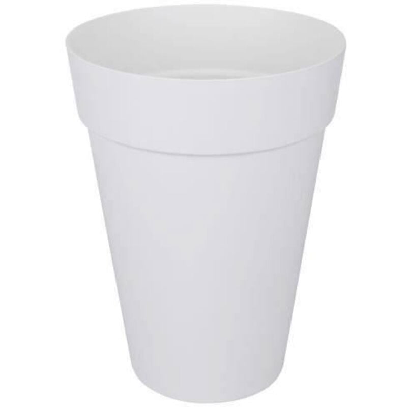Loft Urban Pot de fleurs rond Haut 42 - Blanc - ø 42 x h 56 cm - extérieur - 100% recyclé - Elho