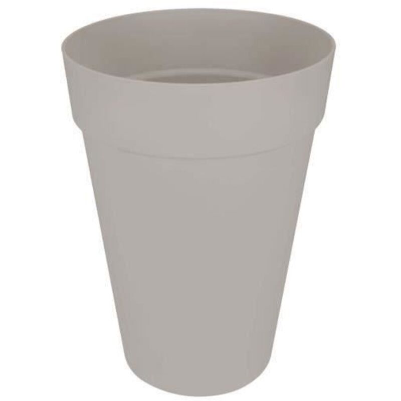 Loft urban rond haut 42 - pot de fleurs - gris chaud - extérieur - ø 42.1 x h 56.4 cm 8711904283346 - Elho
