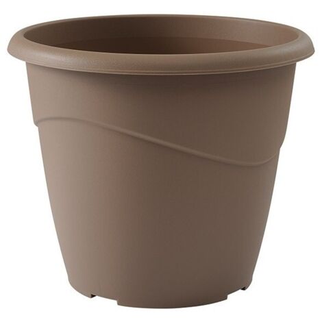 Pot de fleur rond marina diam 30 - 10 litres taupe - EDA
