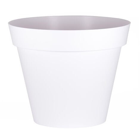 Pot de fleur rond Toscane Ø 100 x H.79 cm - Blanc