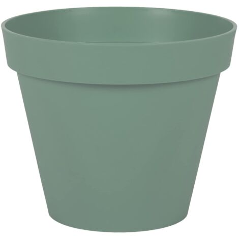 Pot de Fleur Rond Toscane Ø 25 cm - Volume 6 L - Ø 25 x H.21 cm - Taupe