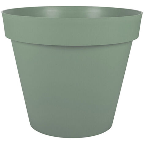 Pot de fleur Toscane Ø 13 x 11,7 cm rond - 1,1 Litres - Vert Laurier - EDA