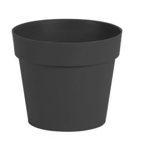 Pot de fleur Toscane Ø 20 x 17 cm rond - 3 L - Gris anthracite
