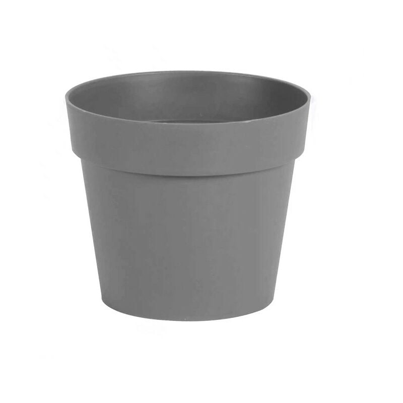 Pot rond Toscane - 20x17cm - 3L - Gris Béton EDA plastiques