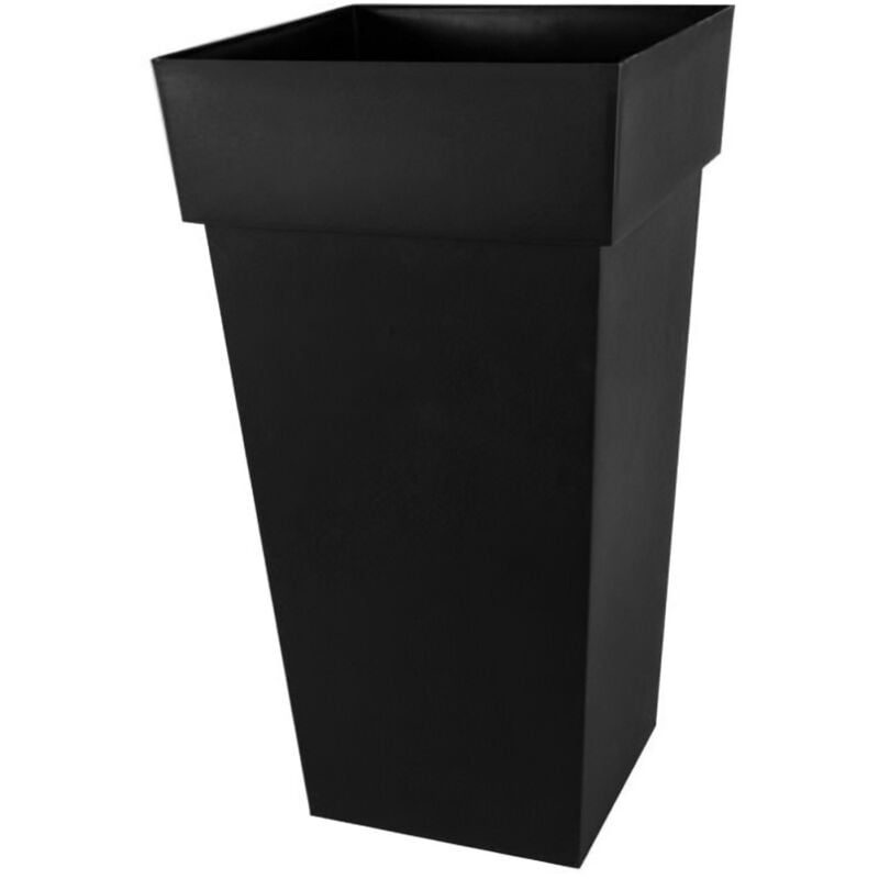 EDA - Pot de fleur Toscane xxl 43,3x43,3x80cm carré 98L - Gris anthracite