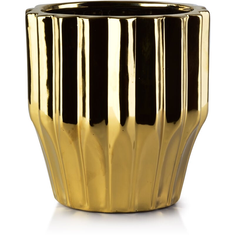 POT DE FLEUR YVONNE OR 15,5xh16,5cm