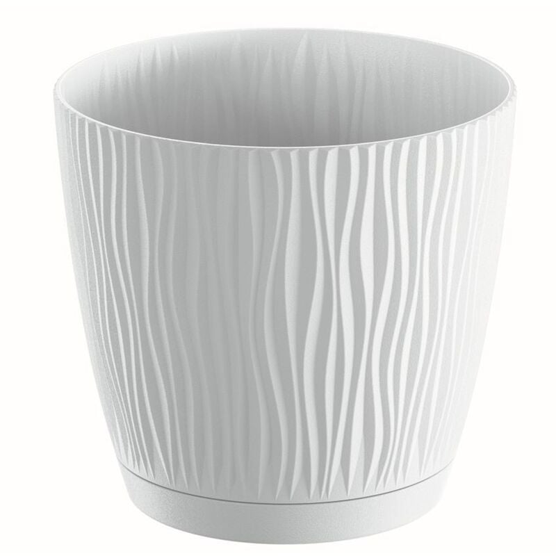 Pot de fleurs 0,6L sandy p 282x282x260 mm, Blanc