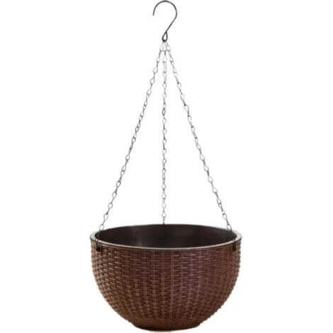 Pot de fleurs 1 Pot de fleurs suspendu marron fonc pour extrieur