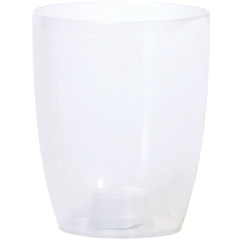 Prosperplast - Pot de Fleurs 2,4L coubi orchid 160x160x183 mm – Blanc Transparent - Blanc Transparent