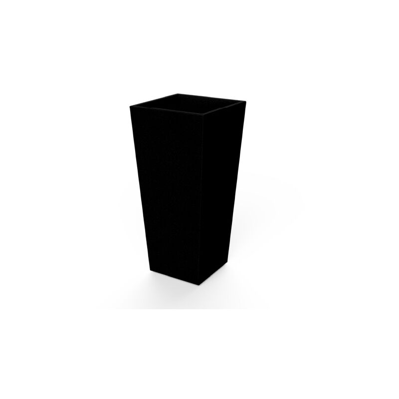 MELISA 40 Square and Tall Indoor and Outdoor Planter Pour Plantes et Fleurs Très Résistant au Temps. Fabriqué en polyéthylène en Espagne - Noir