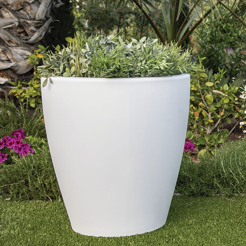Pot de fleurs 55 blanc opaque ø55x60cm - Blanc - Moovere