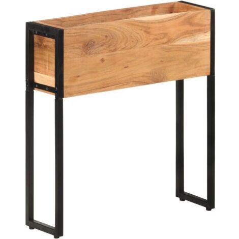 Pot de fleurs, 60 x 20 x 68 cm, bois d'acacia massif, BVM67839