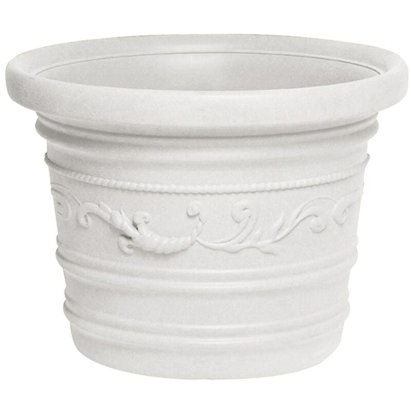 Brixo - Pot de fleurs 60x45 cm en résine blanc Garden Deluxe Collection