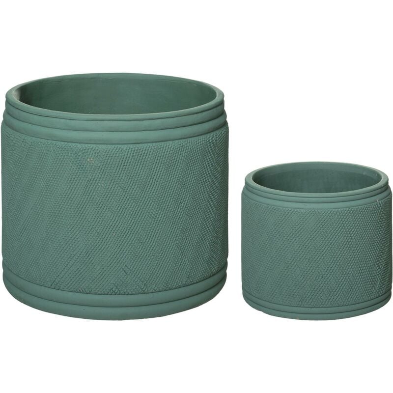 Atmosphera - Boyaux de pot, 2 tailles, ciment, couleur verte